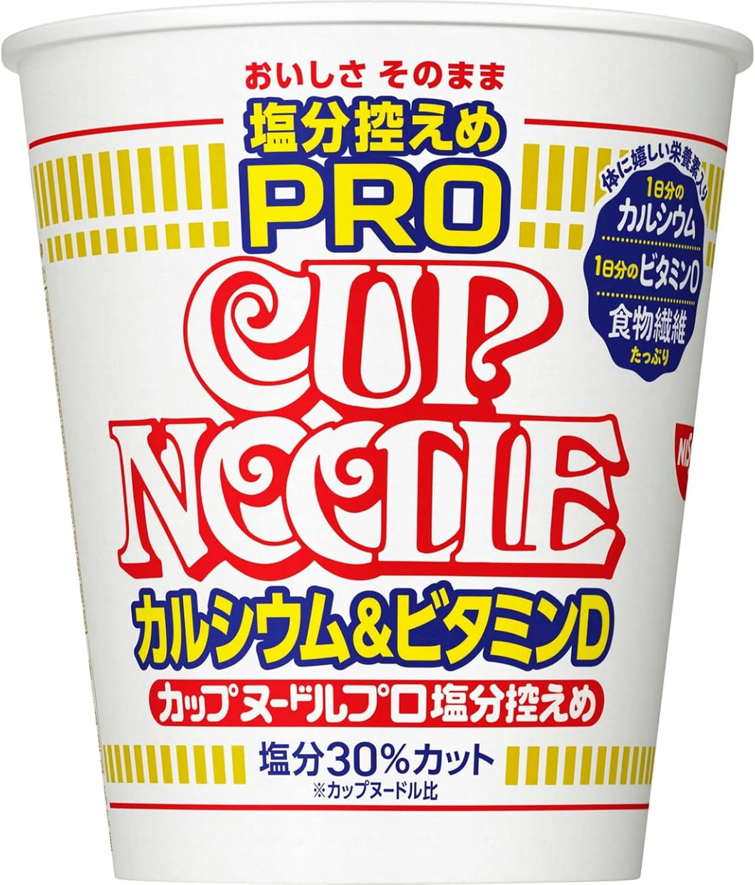 Cup Noodle Reduced Sodium PRO: Complete Calcium & Vitamin D Daily Intake [High in Dietary Fiber]