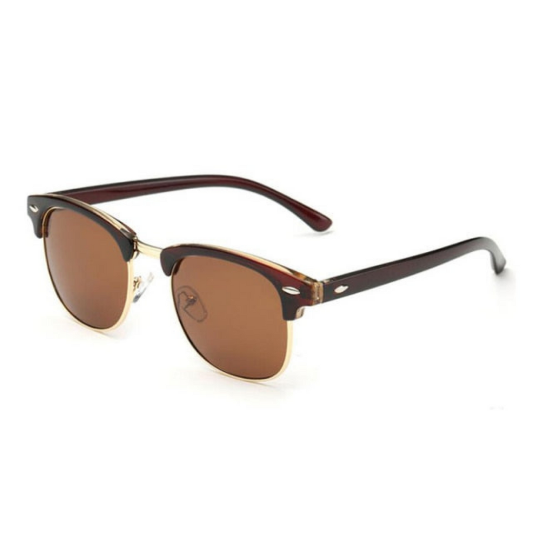 Óculos de Sol Designer Brown UV400 Polarizado Unisex