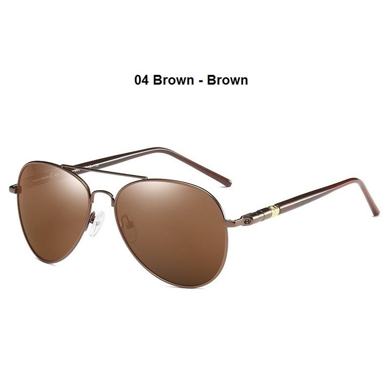 Óculos de Sol Aviador Pro Brown UV400 Polarizado Unisex